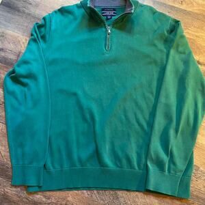 Lands end green quarter zip